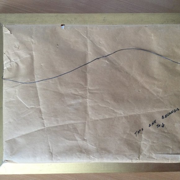 Framed wall art decor 3D mixed media paper fabric baby angel made by B. Angelina - Picture 5 of 5